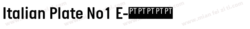 Italian Plate No1 E字体转换